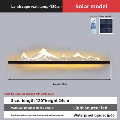Applique Solaire Murale Extérieure Longue Forme Décorative