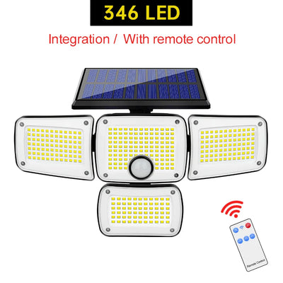 Projecteur solaire mural 182 LED