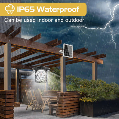 Lampe Solaire Suspendue 3 Couleurs Minuterie IP65 Gazebo