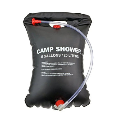 Sac de Douche Solaire 20 L Noir pour Voyage et Plage