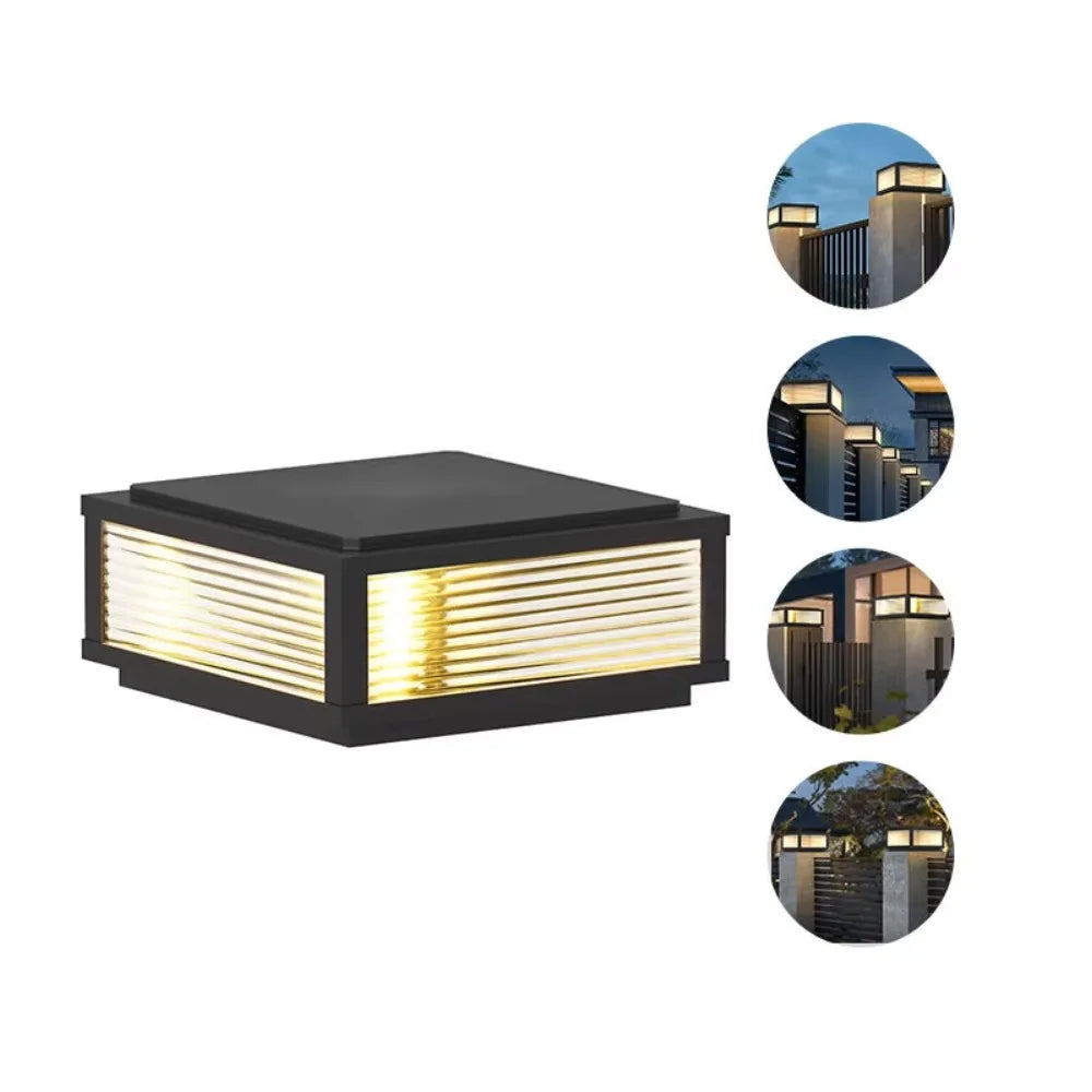 Lampe Solaire de Poteau Extérieure E27 Étanche