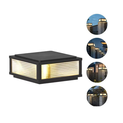 Lampe Solaire de Poteau Extérieure E27 Étanche