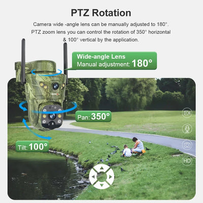 Camera Solaire 4K Double Ecran 4G Exterieure