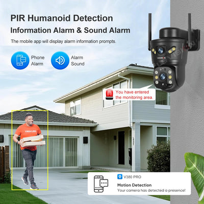 Caméra de Surveillance Solaire LS Vision 4G 8MP Double Objectif