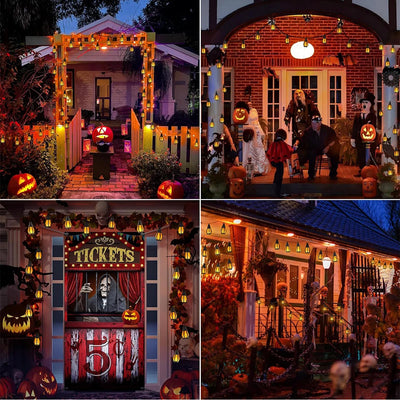 Guirlande Solaire Halloween 10 Ampoules Flamme Vacillante