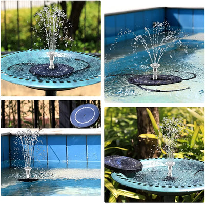 Fontaine Solaire Flottante à 7 Buses pour Bain d'Oiseaux