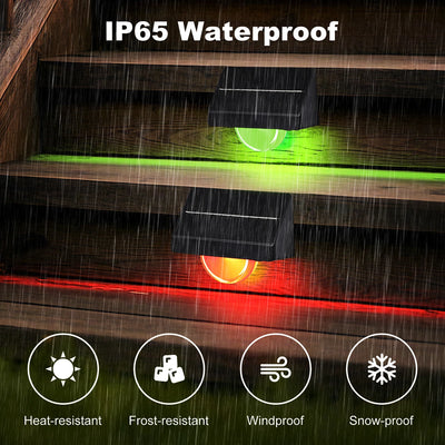 Lampe Solaire d'Escalier LED RGB Couleur Changeante Marches