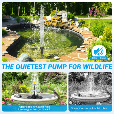 Fontaine Solaire 8 W Étanche pour Bassin à Poissons