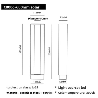 Lampe Solaire de Pelouse Étanche pour Jardin