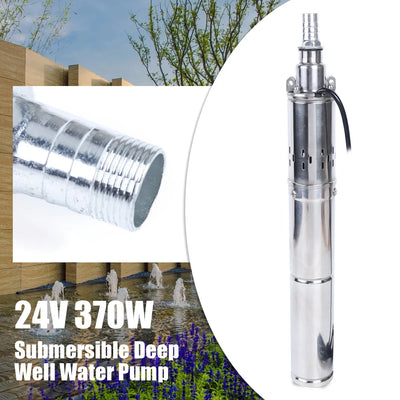 Pompe à Eau Solaire Submersible Puits Profond 370W Inox