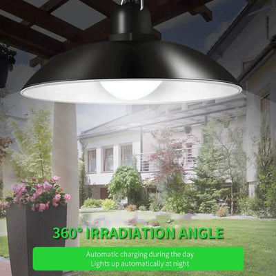 Lustre Solaire Suspendu Étanche Double Tête Télécommande Extérieur