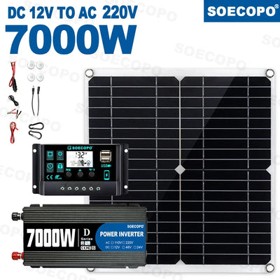 Kit Solaire 7000W Onduleur Panneau Hors Réseau – contenu du pack et accessoires fournis