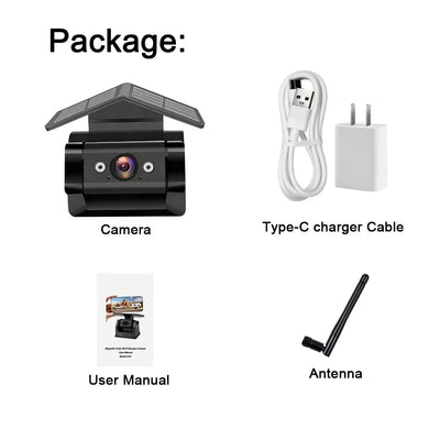 Caméra de Recul Solaire WiFi 1080P IP68 Camion et Camping-Car