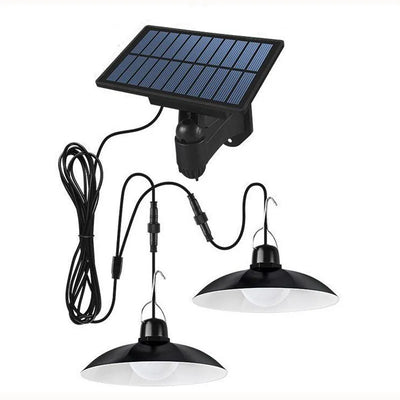 Lampe Solaire Suspendue Industrielle Crépuscule à l'Aube, 1 ou 2 Têtes