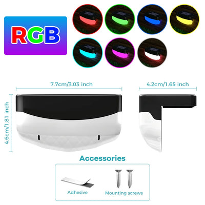 Lampe Solaire Terrasse RGB à Clipser, Étanche IP65