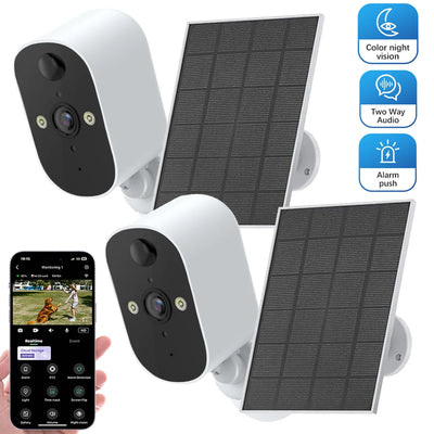 Caméra Solaire WiFi 1080P Détection IA et Vision Nocturne
