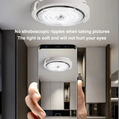 Lampe Solaire Intérieur Plafonnier 3 Couleurs avec Télécommande 25W à 100W