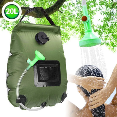 Sac de Douche Solaire 20L Camping Vert