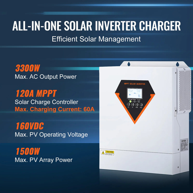Onduleur Solaire Hybride 5500W Onde Pure