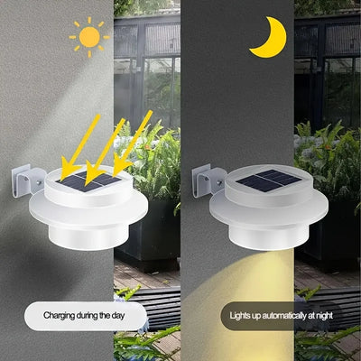 Applique Murale Solaire Extérieur 4 LED à Clipser Clôture Rambarde Escalier