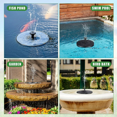 Fontaine Solaire Flottante 1 W pour Bassin de Jardin