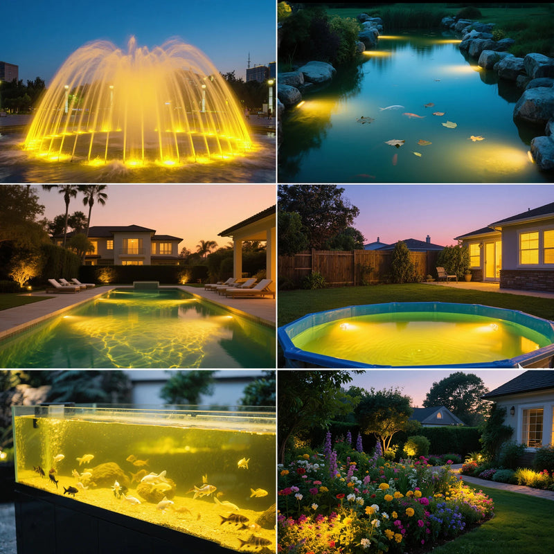 Spot solaire sous-marin IP68 pour piscine et bassin