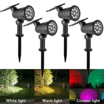 Projecteur LED Solaire Extérieur Étanche pour Jardin, Pelouse et Passerelle