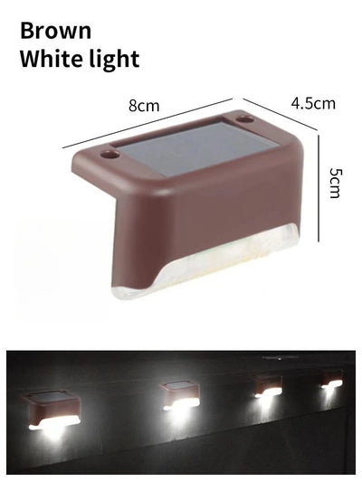 Lampe Solaire Escalier Extérieur LED Multicolore Étanche