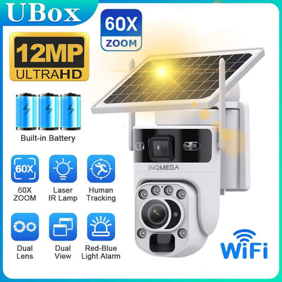 Caméra de Surveillance Solaire INQMEGA 4G 12MP Zoom Optique 60X