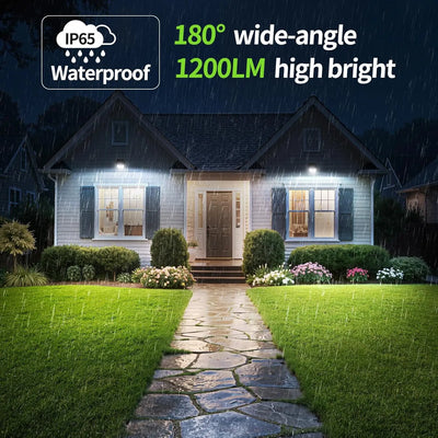 Lampe Solaire Murale 4000mAh 1200LM Double Capteur