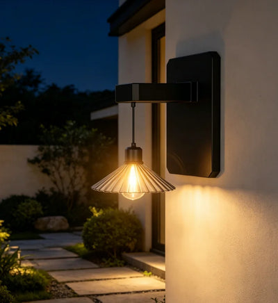 Applique Solaire Rétro Extérieur à Suspension pour Terrasse et Balcon