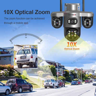 Caméra Solaire 4G Zoom 10X PTZ 360°
