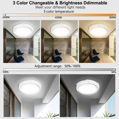 Lampe Solaire Intérieur Plafonnier Étanche avec Télécommande 25W et 60W
