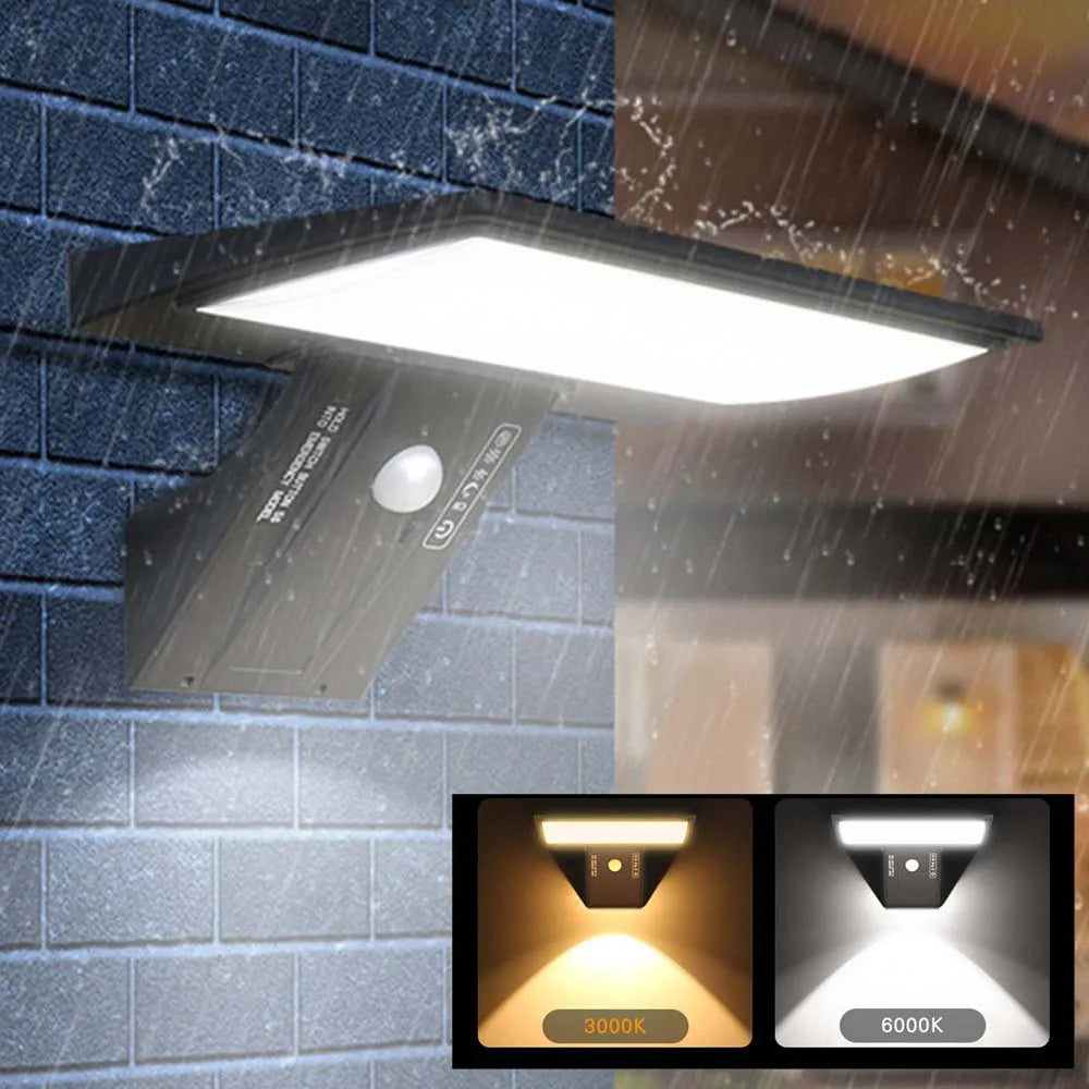 Applique Solaire Murale Étanche Détecteur 90 LED