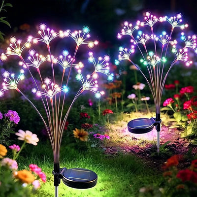 Lampe Solaire Feu d'Artifice Décorative pour Jardin