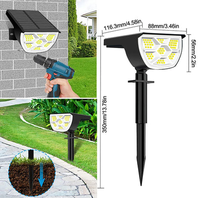 Projecteur Solaire LED Paysage 3 Modes Jardin Cour