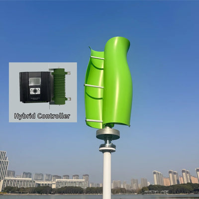 Éolienne Verticale 5000W à 10 kW MPPT Hybride et Onduleur