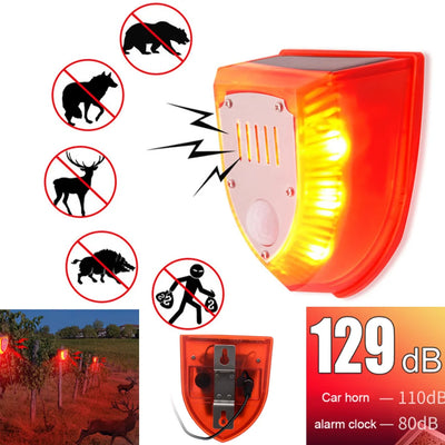 Alarme Solaire Répulsive Sanglier avec Télécommande et Sirène