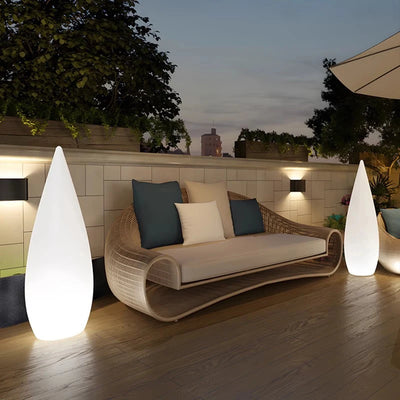 Lampe solaire goutte d'eau multicolore artistique