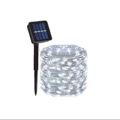 Guirlande Solaire Fil de Cuivre 8 Modes Étanche Noël