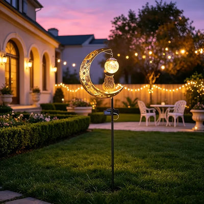 Lampe Solaire Hibou Globe en Verre Allée