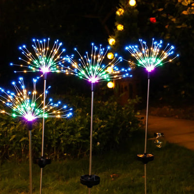 Guirlande Solaire Feu d'Artifice LED Étanche Décoration Jardin