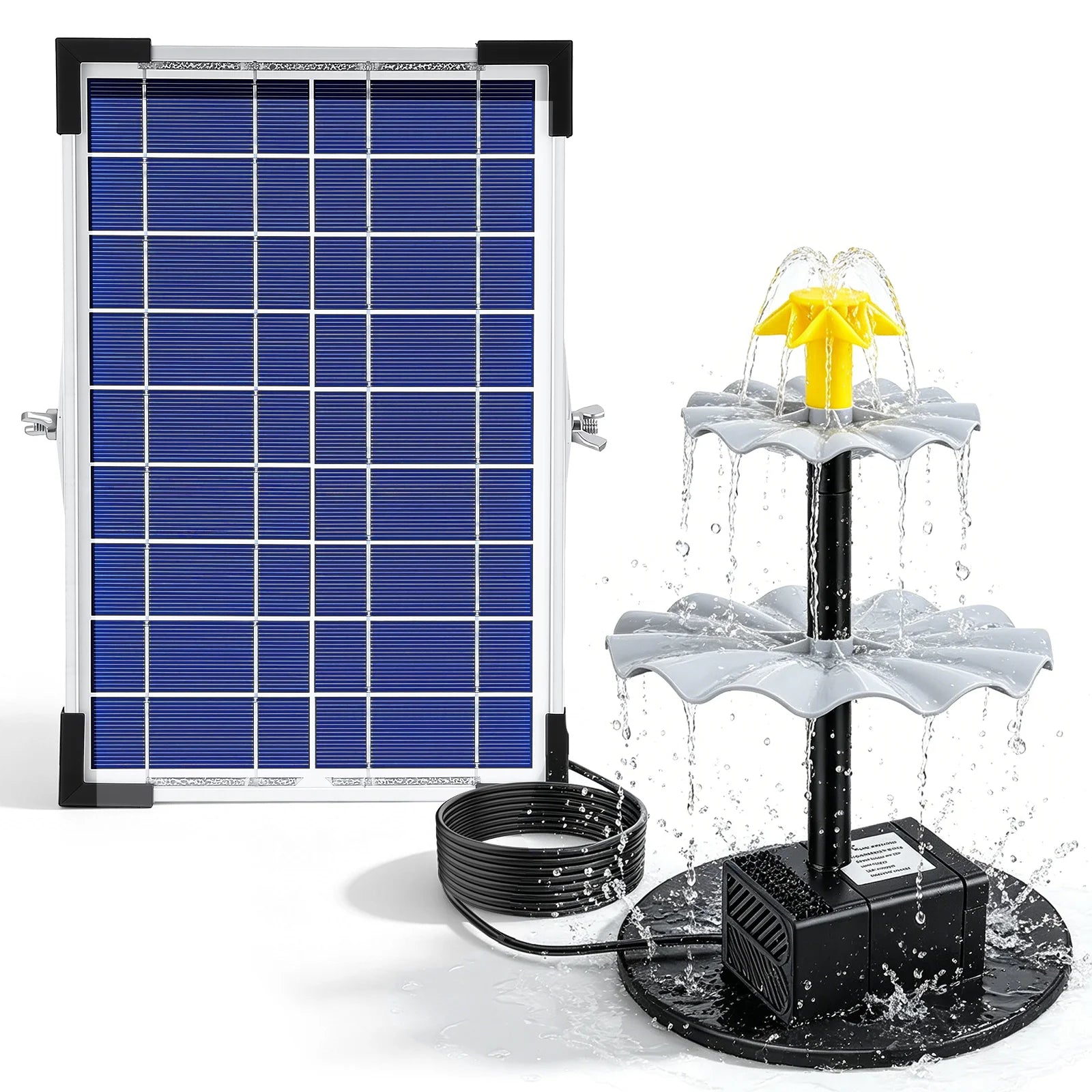 Fontaine Solaire 8 W Étanche pour Bassin à Poissons