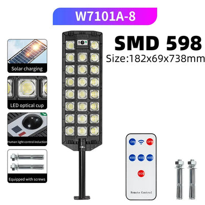 Lampe Solaire de Rue Murale LED Détecteur Mouvement 3 Modes