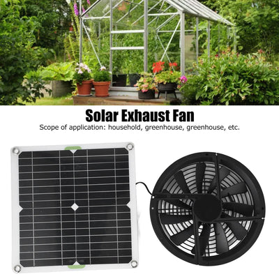Extracteur Solaire 100W 12V pour Serre, Chenil et Basse-Cour