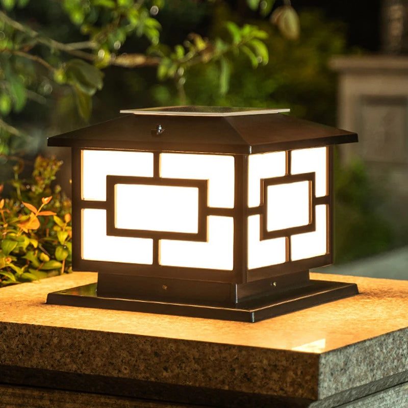 Lampe Solaire de Pilier Portail Étanche