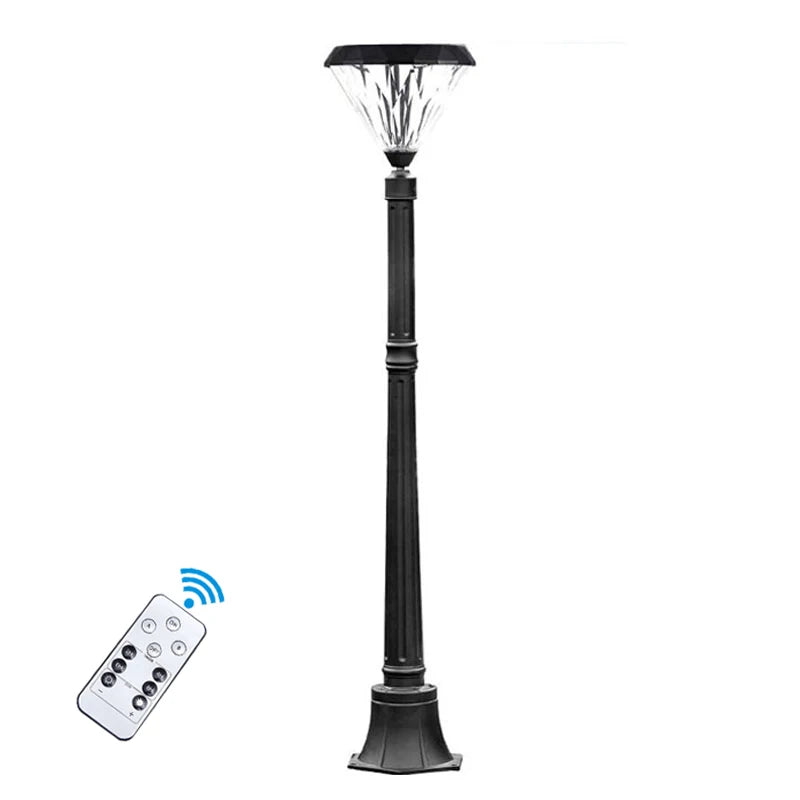 Lampadaire solaire de jardin en aluminium etanche