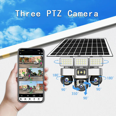 Caméra Solaire 4G PTZ Extérieure Zoom 10X