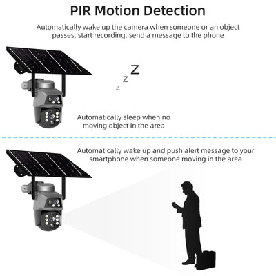 Caméra Solaire 4G Double Objectif Vision Nocturne - vue 4