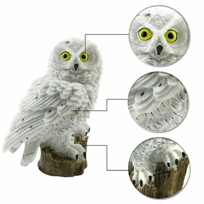 Lampe Solaire Hibou LED Étanche Décoration de Jardin